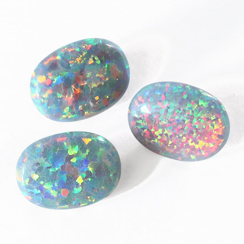 人工オパール(KYOTO OPAL) オーバル サックスブルー – 貴和製作所