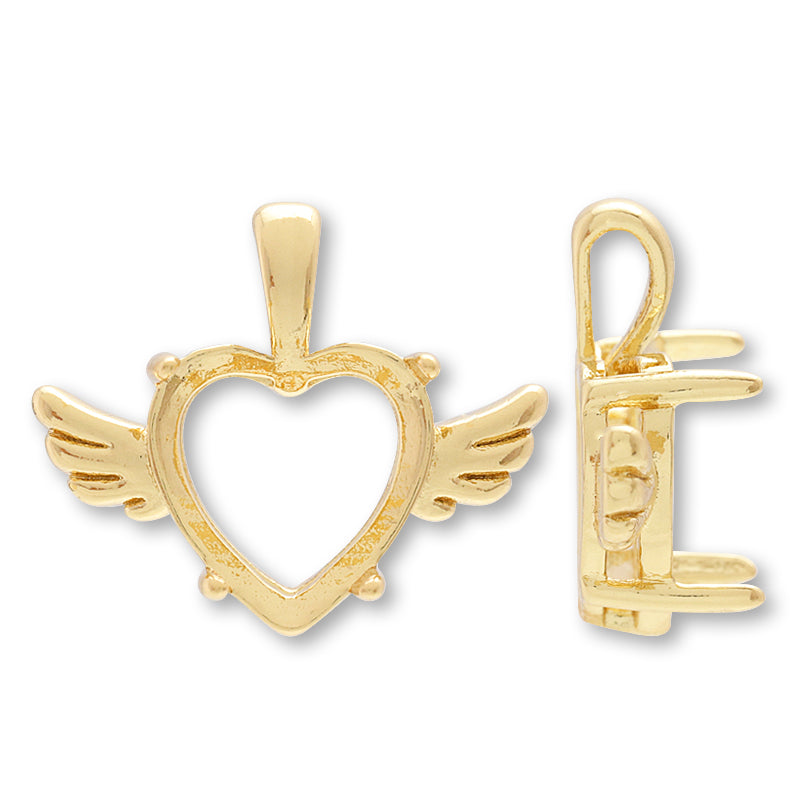 バチカン付石座 エンジェルハート ＃4884 8.8×8mm用 ゴールド – 貴和