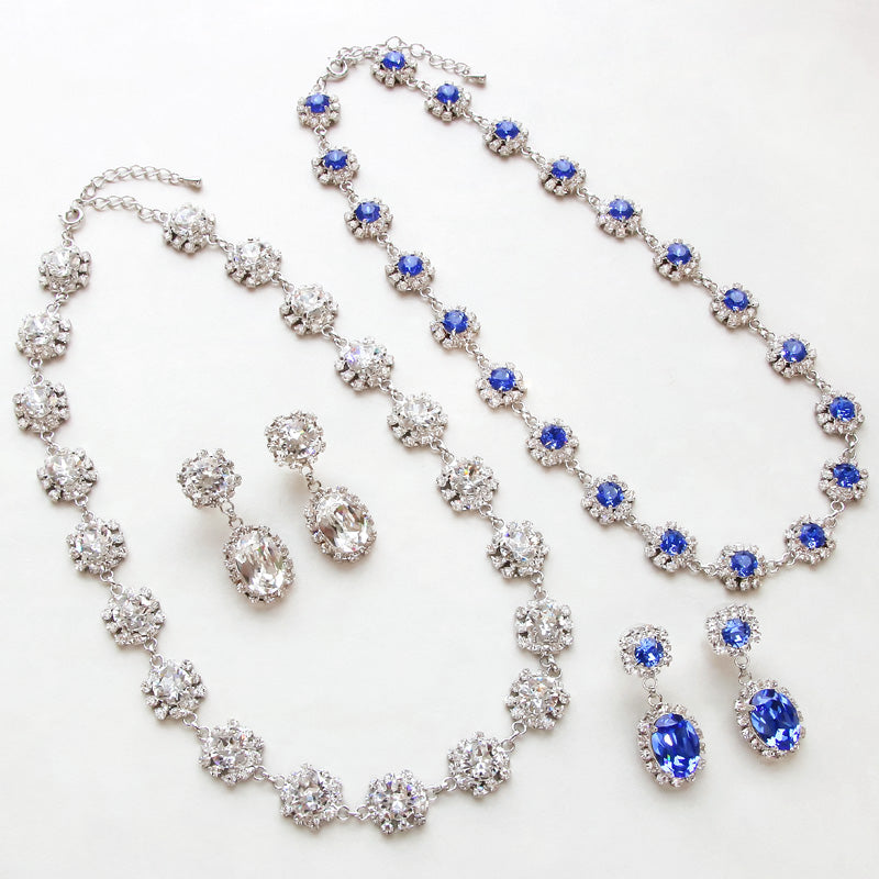 レシピNo.KR0922 貴和クリスタル#1088のビジューレーンネック＆ピアス2