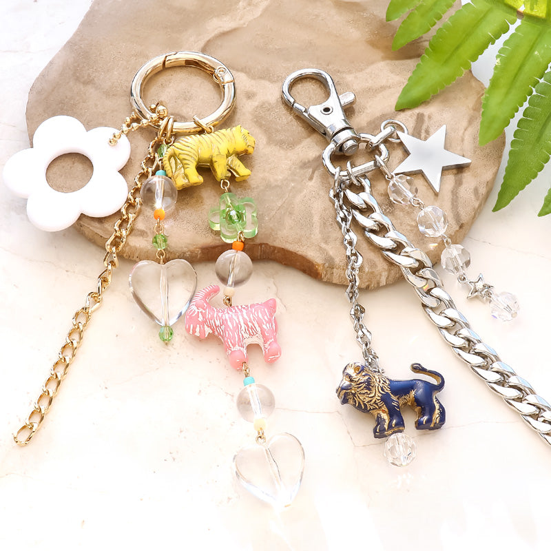 レシピNo.KR1201 ドイツ製アクリルのアニマルバッグチャーム2種 – 貴和