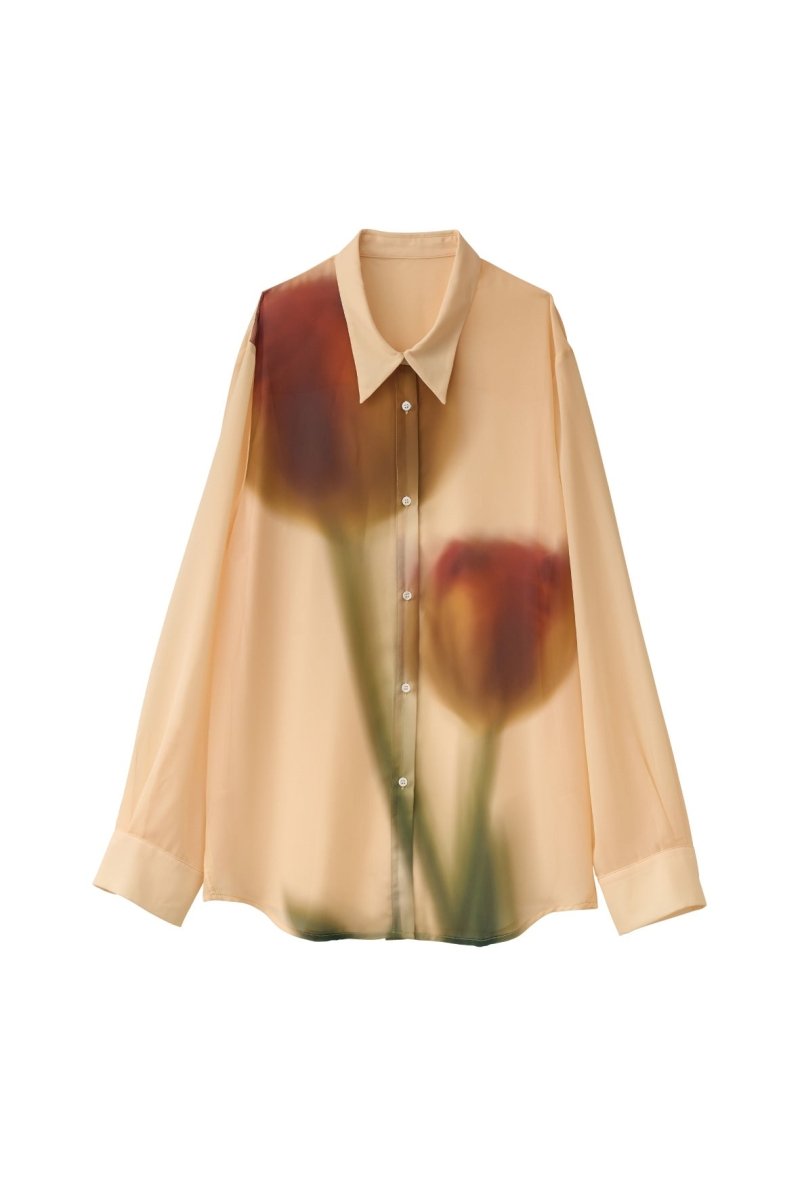 flower print sheer shirt(unisex)/3color | KNUTH MARF