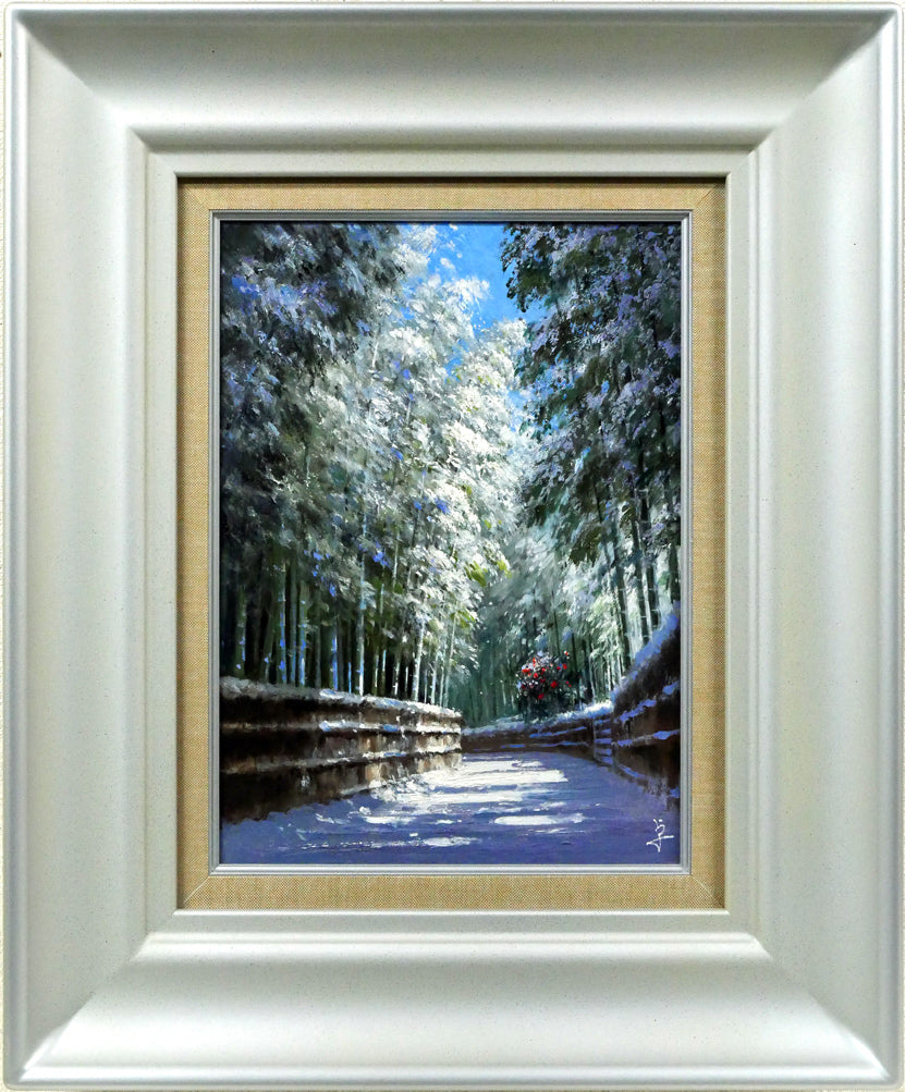 最終価格 油彩画菊地正則 「遥かなる地空」F4 額付き 美しさ 迫力 癒し