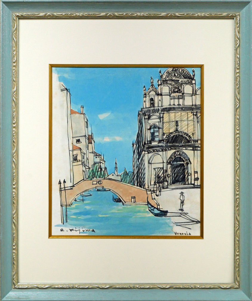 木嶋良治「Venezia（ベニス）」水彩画・色紙 絵画買取・販売の小竹美術