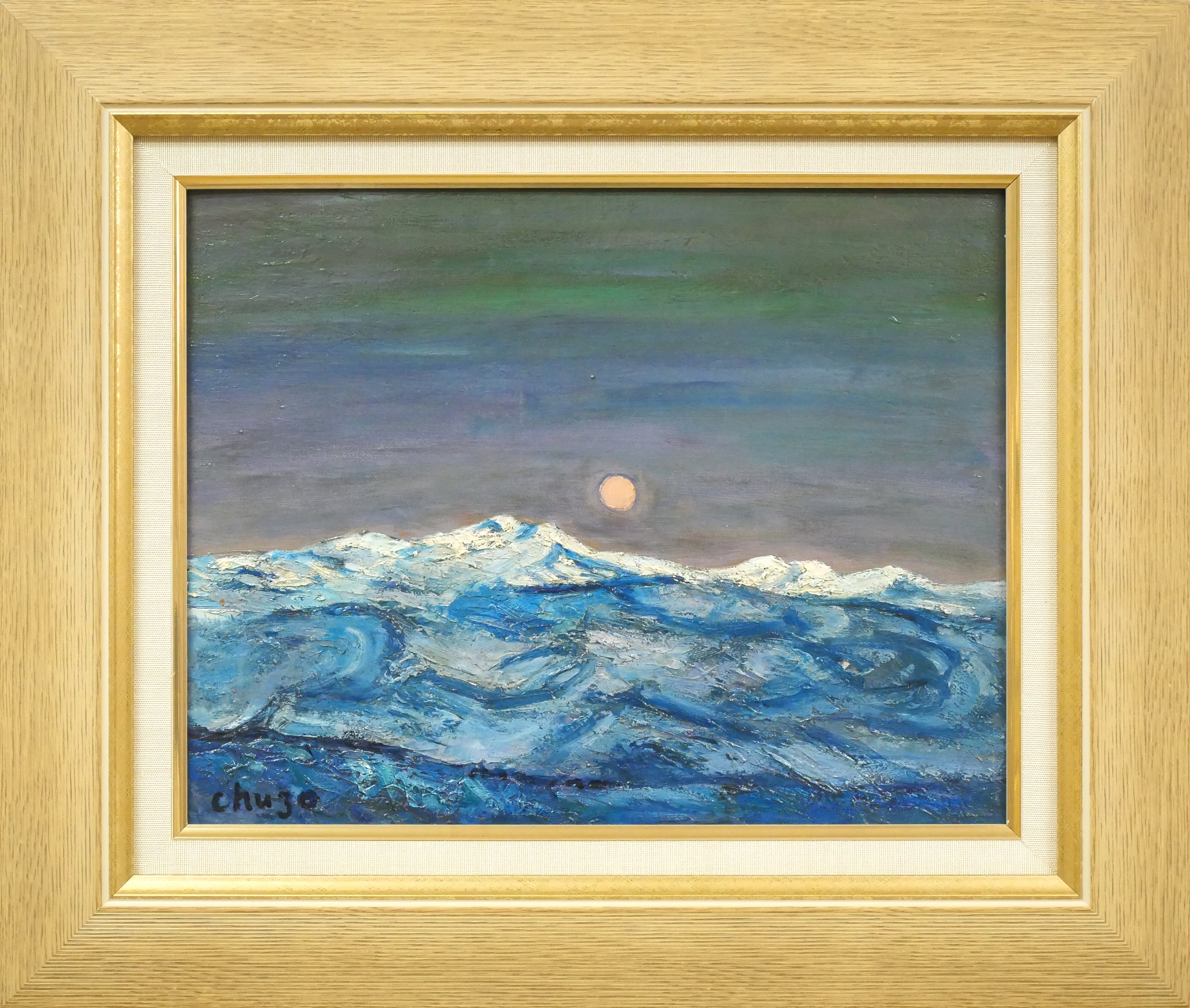 岩船修三「アラスカ（白夜）」油絵・F6号 絵画買取・販売の小竹美術