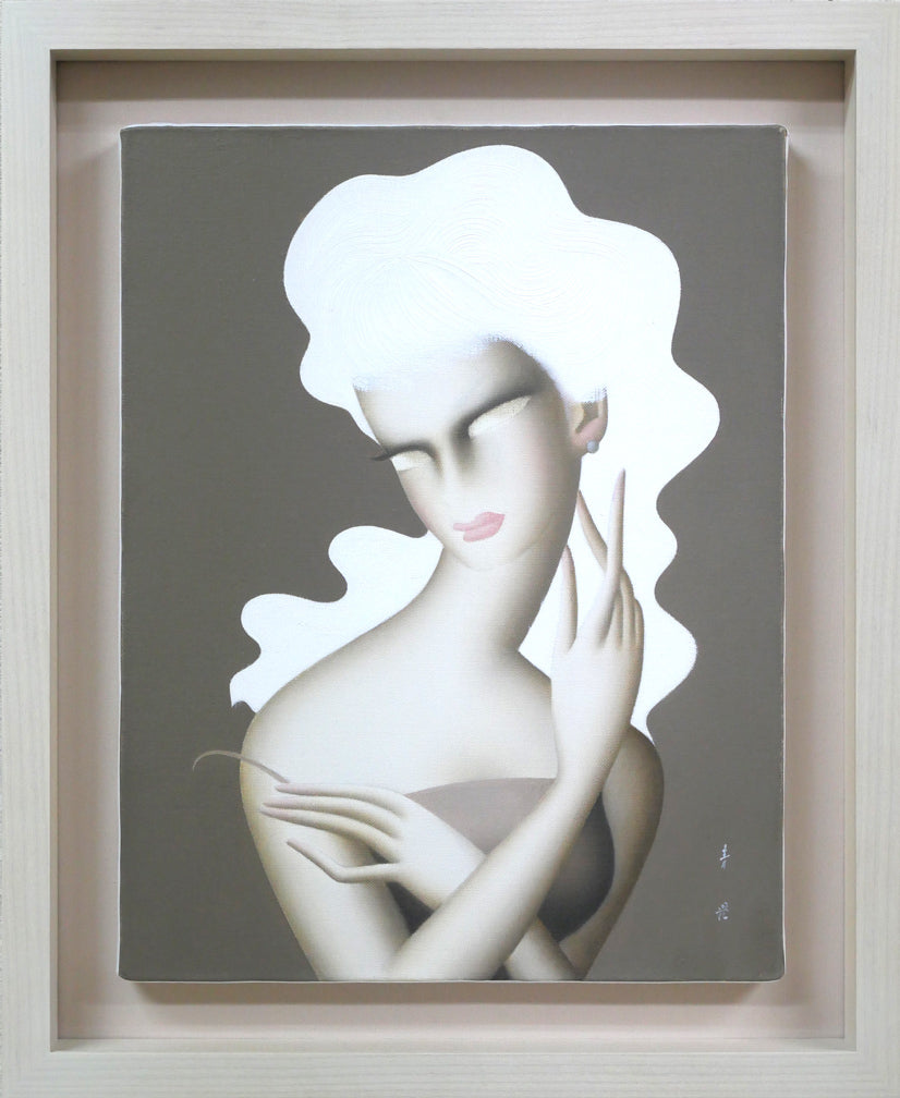 東郷青児「朝」油絵・F6号 絵画買取・販売の小竹美術