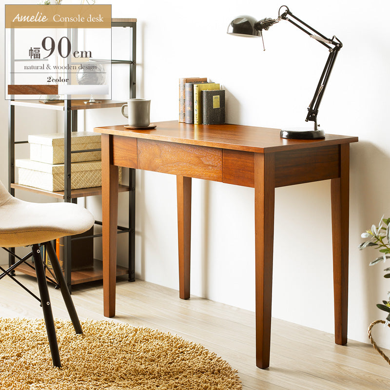 デスク コンソール PCデスク 作業デスク 引き出し 木製コンソール