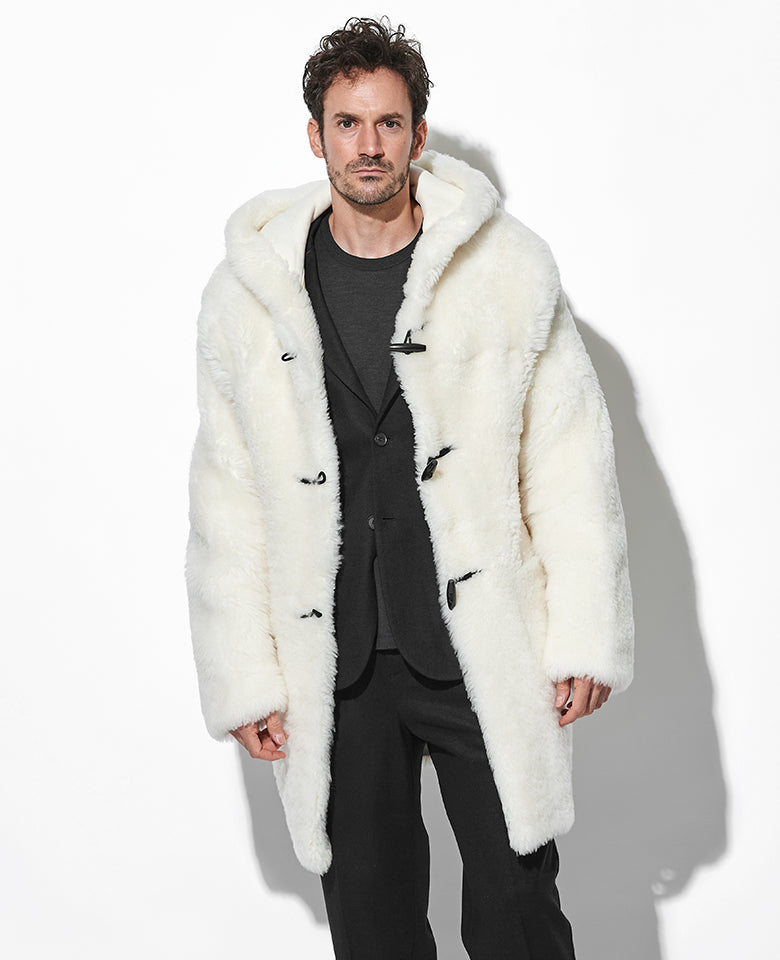 ムートンレザー ダッフルコート  FLASH 楽天市場】SAWYER OF NAPA ラムスキンムートンダッフルコート 裏ボア