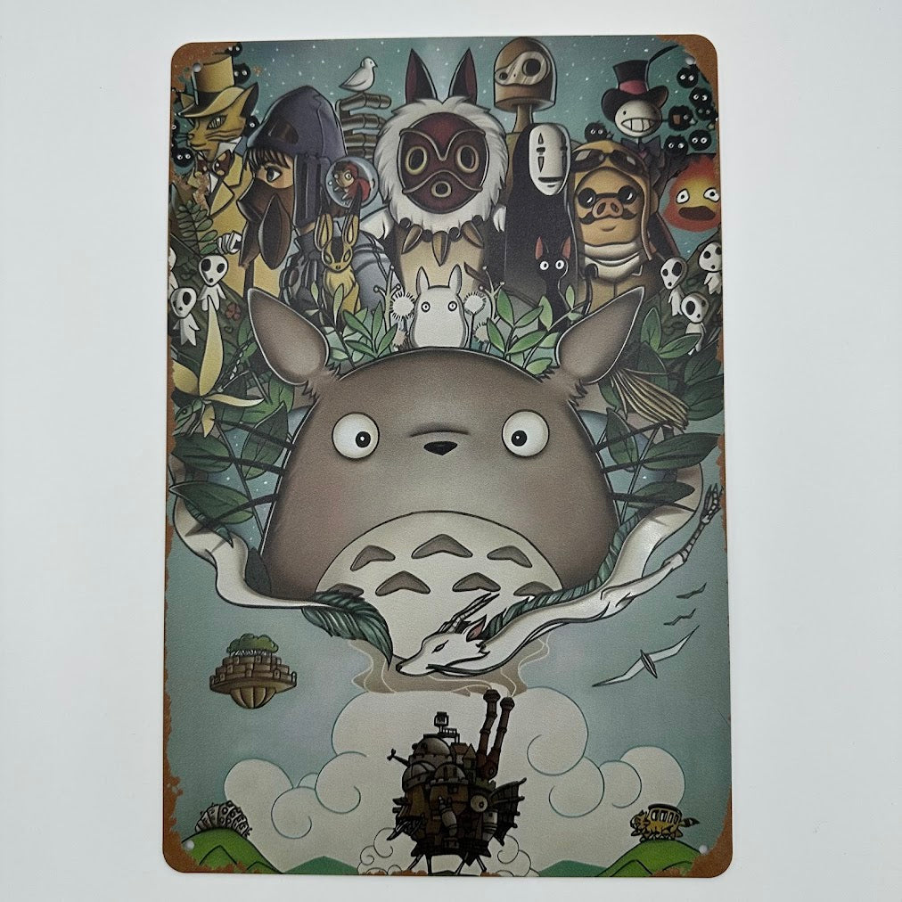ブリキ看板 ジブリ トトロ 千と千尋 魔女の宅急便 ハウル ナウシカ
