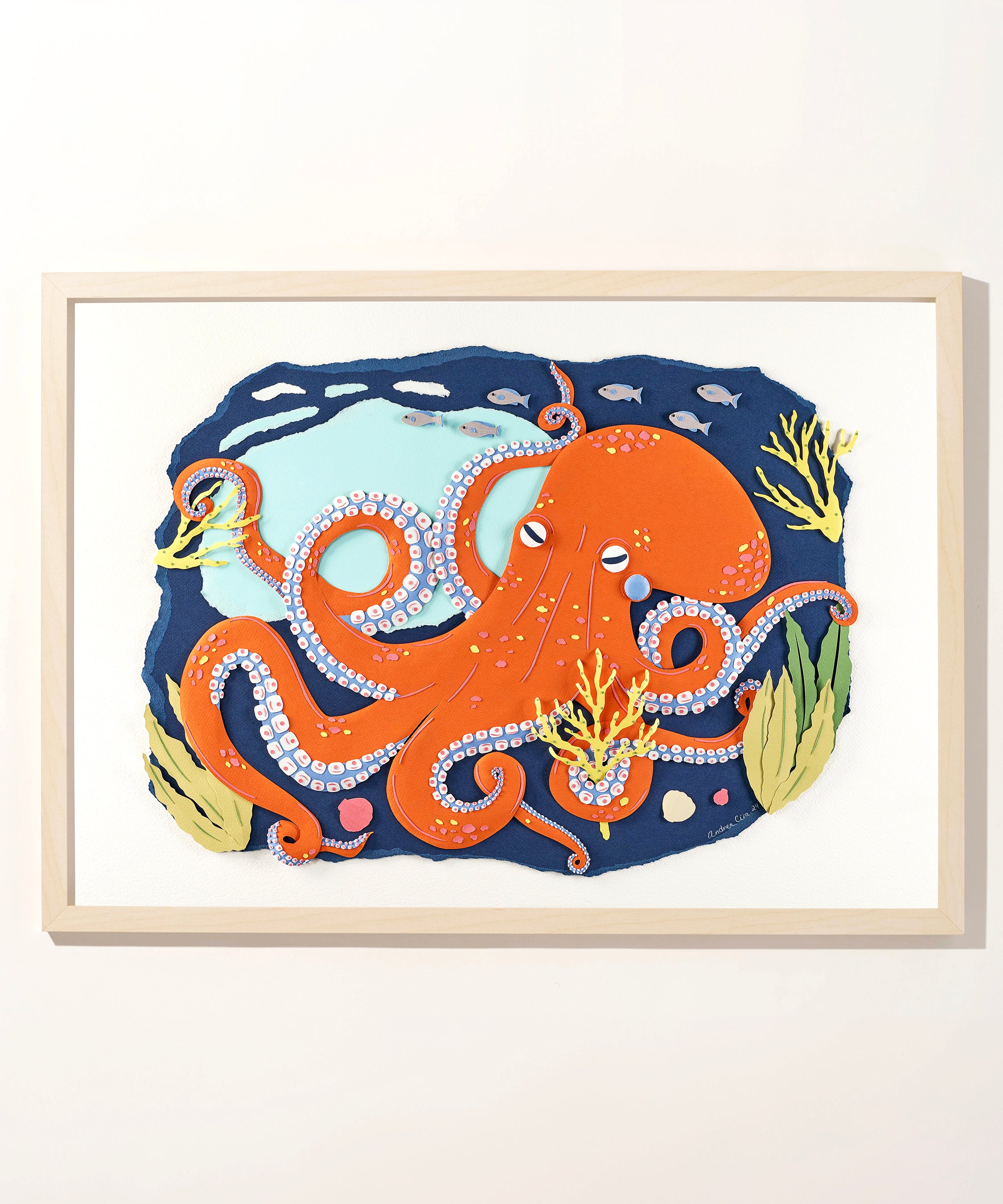 Paper Octopus Original Artwork by Andrea Cira – Little Van Gogh's