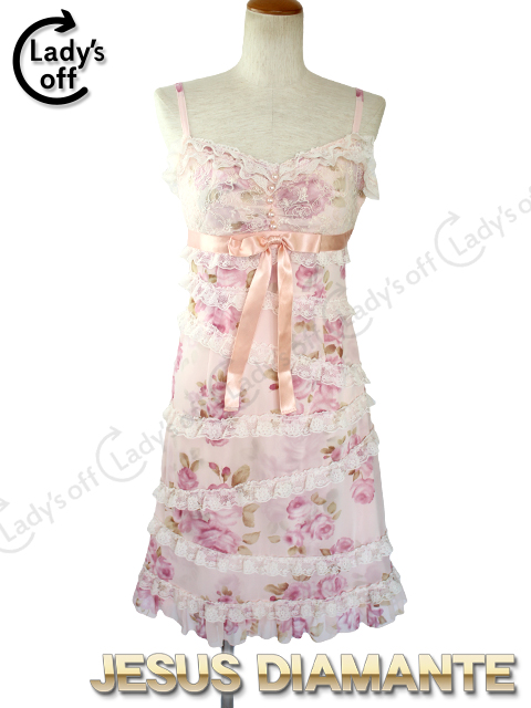 ジーザスディアマンテ[JESUSDIAMANTE] お嫁ワンピ 秋ぼかし薔薇柄