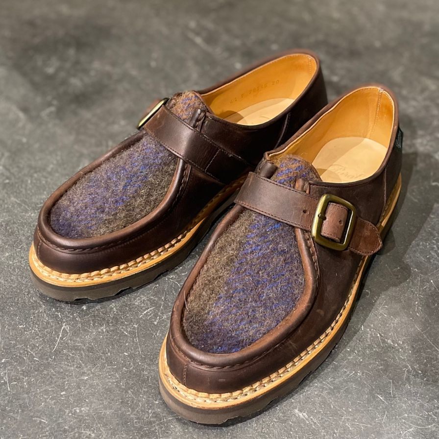 極美品【Paraboot】パラブーツ ミカエルブリッド カーフ ブラウン系