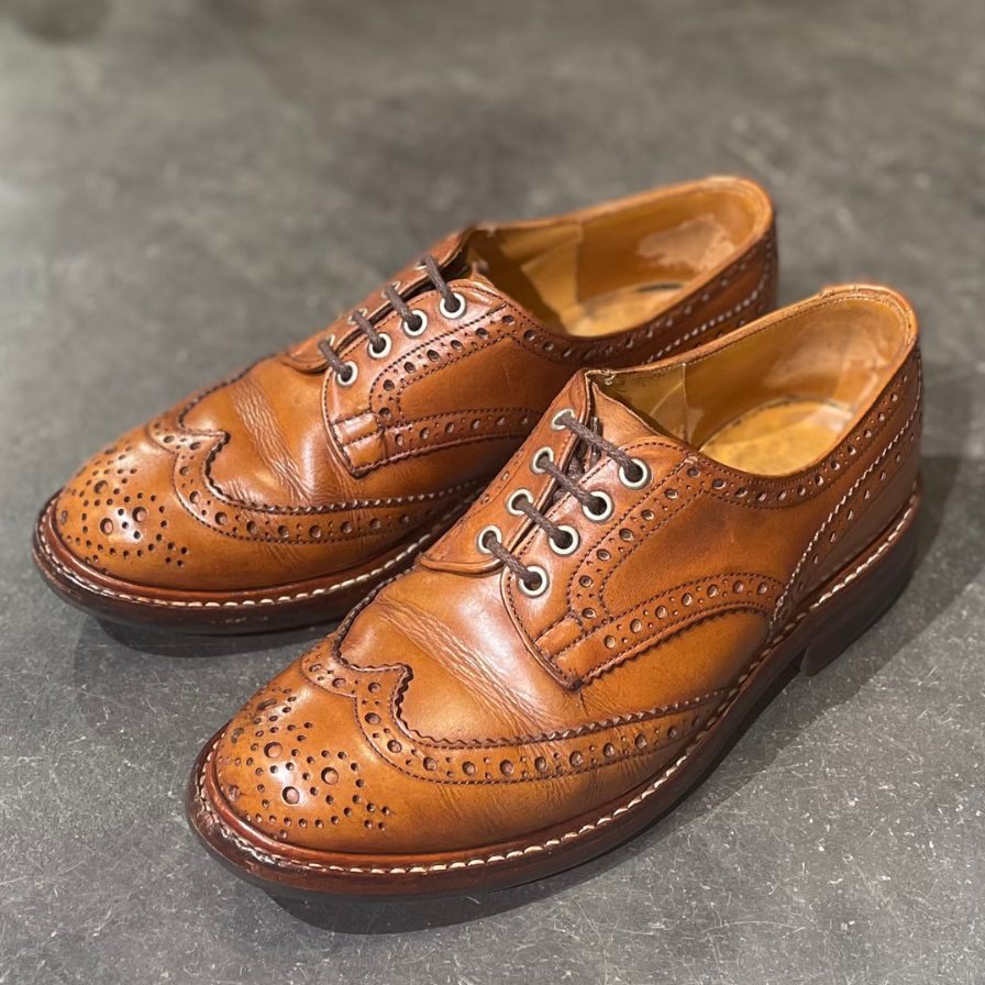 Tricker's】トリッカーズ M5633 ウイングチップ カーフ ブラウン