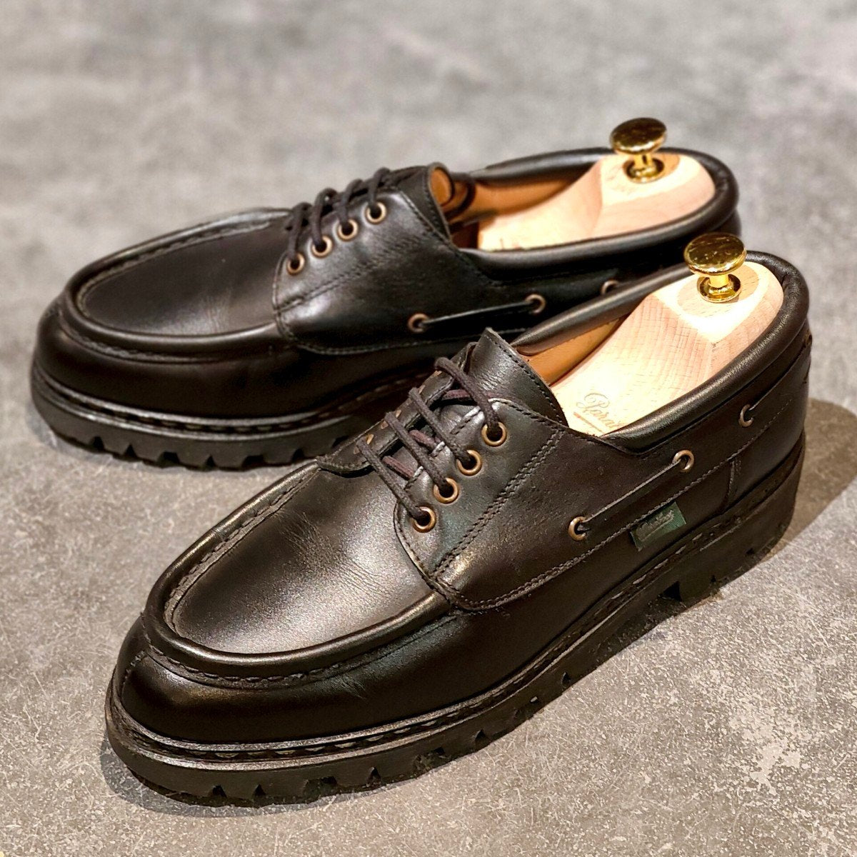 極美品 【Paraboot】パラブーツ シメイ Uチップ カーフ ブラック