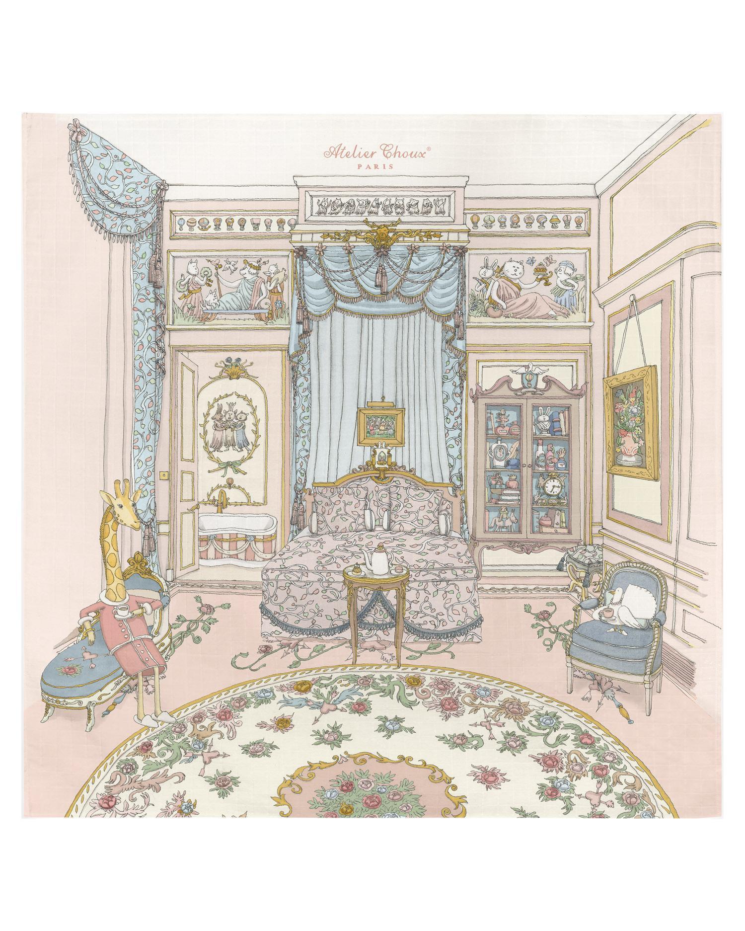 フレンチ・ベッドルーム] オーガニックコットン・おくるみ毛布