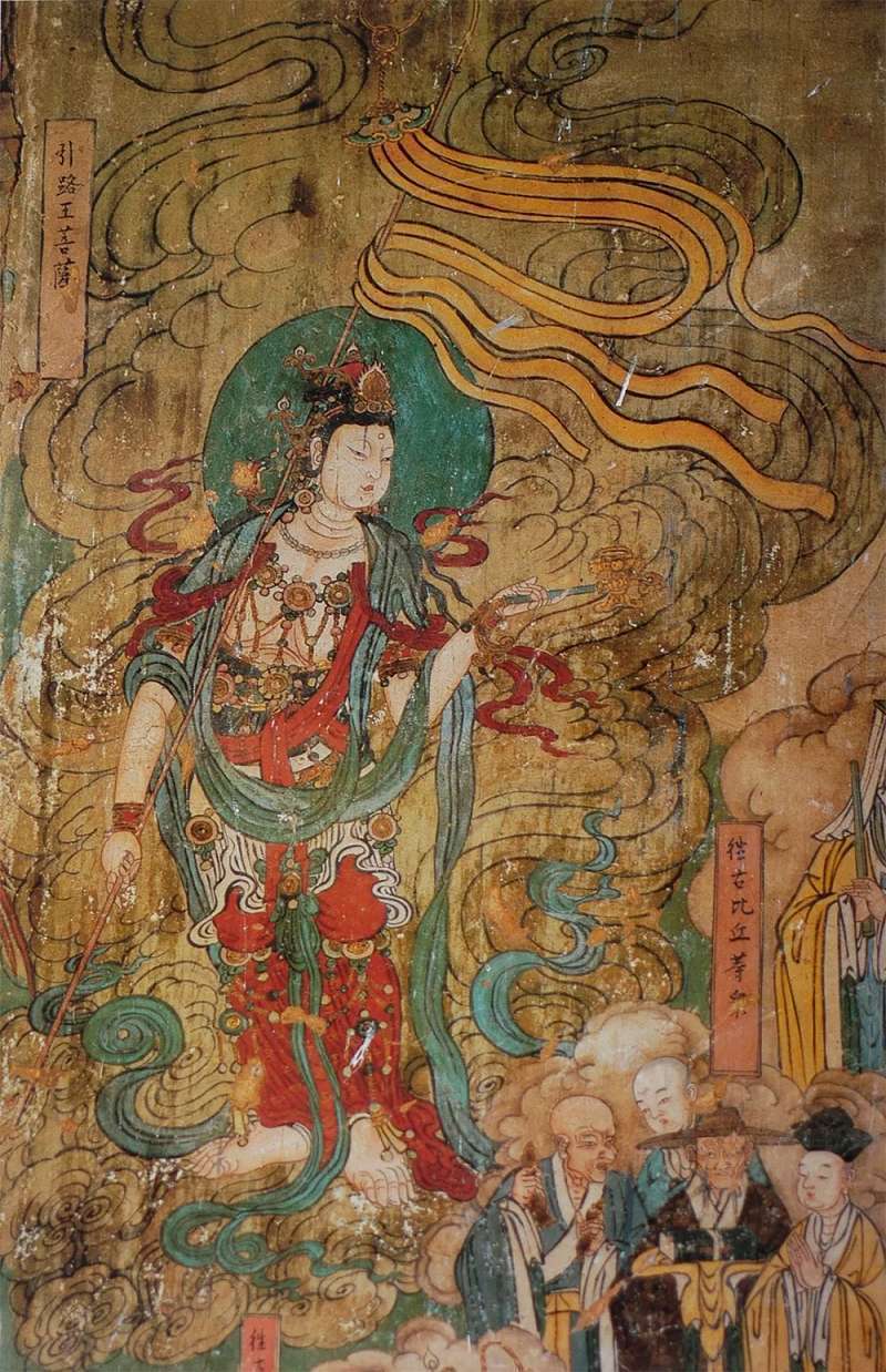 重要文化財、毗盧寺壁画1:1再現した肉筆模写 重要文化財、毗盧寺壁畫1