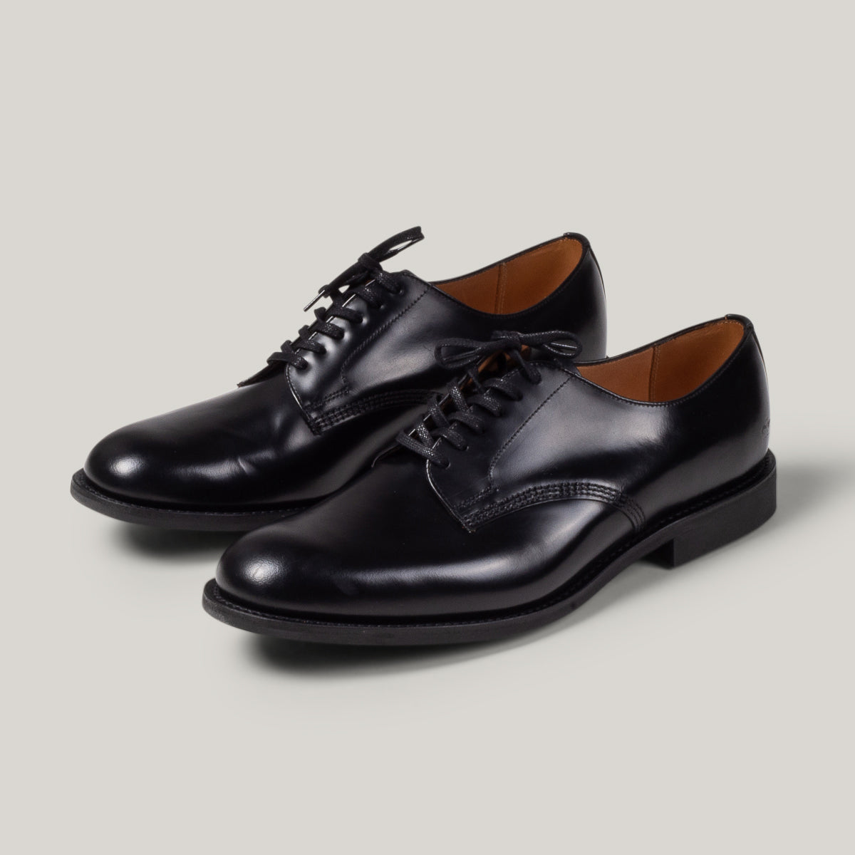 SANDERS MILITARY DERBY SHOE - BLACK – Pickings and Parry
