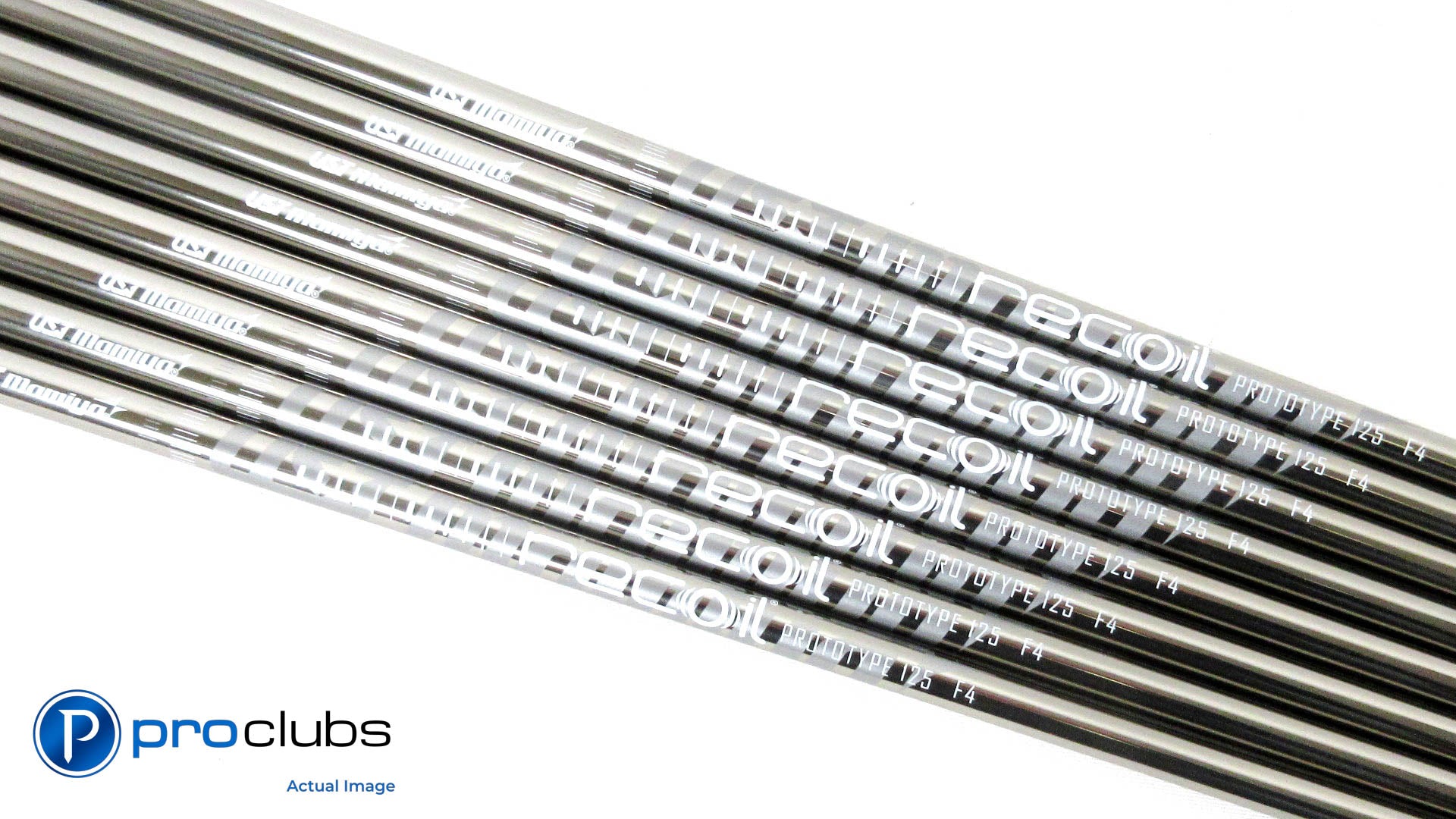 NEW UST MAMIYA RECOIL PROTOTYPE 125 F4 STIFF FLEX GRAPHITE IRON SHAFTS