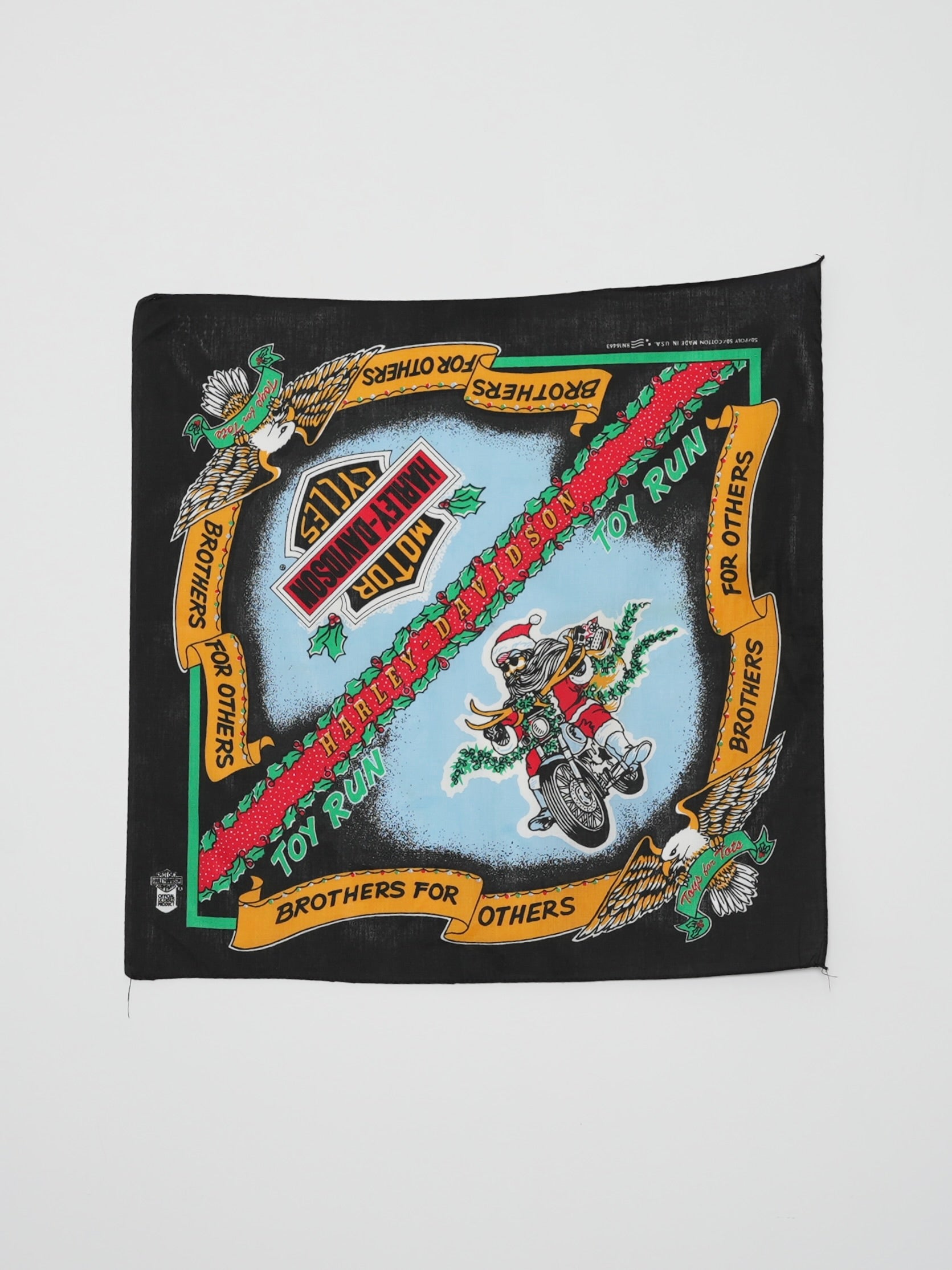 USED MACHINE COLLECTION 90's HARLEY-DAVIDSON BANDANA (DEAD STOCK
