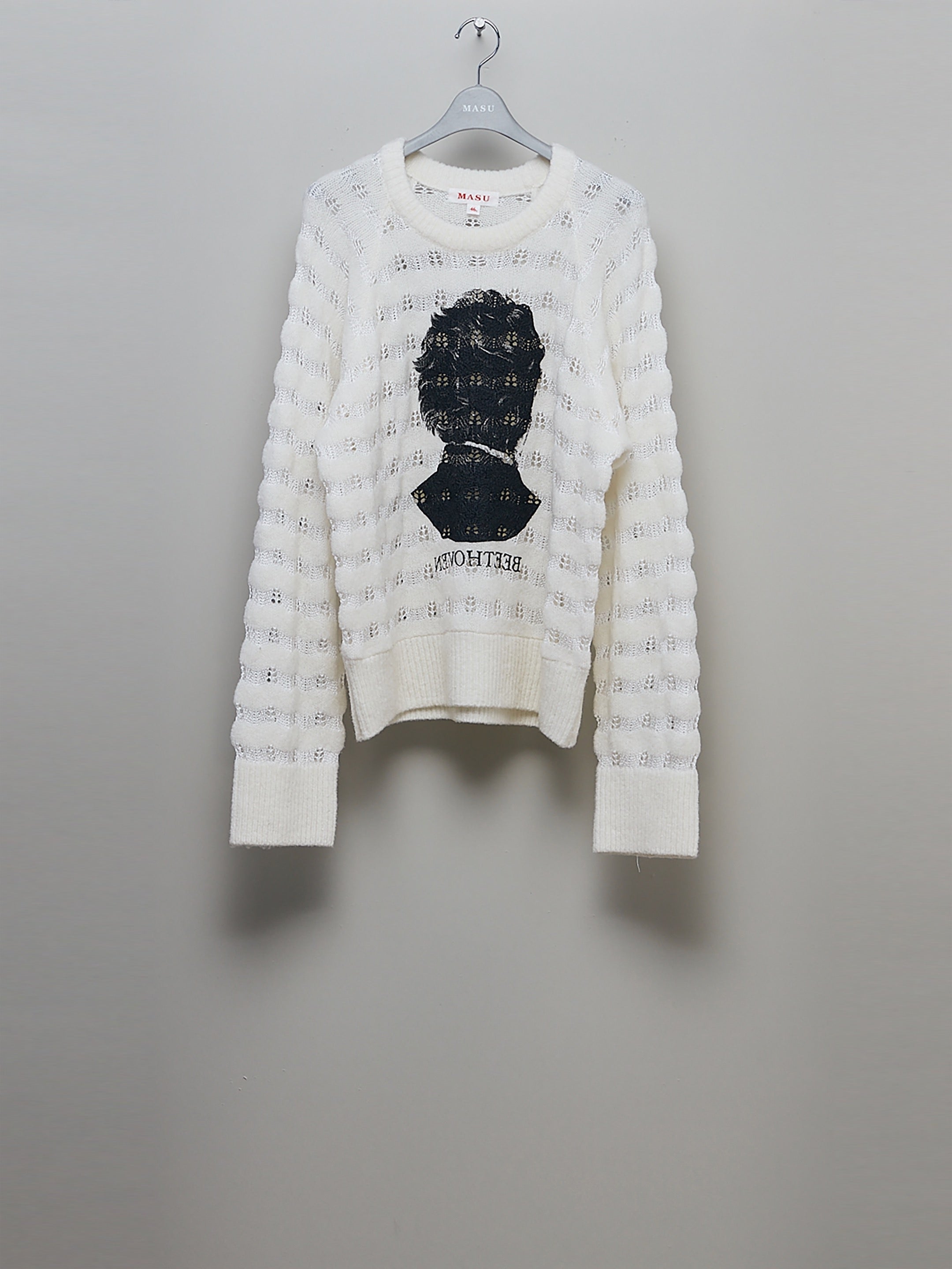 MASU(エムエーエスユー)のREVERSE BEETHOVEN SWEATER WHITEの通販