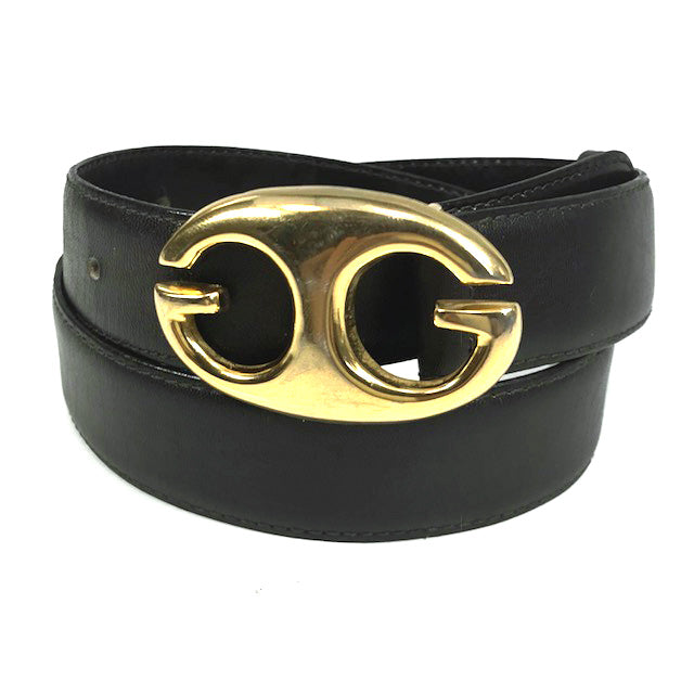 OLD Gucci ゴールドGGバックル レザーベルト(濃茶) – Vintage Shop Rococo
