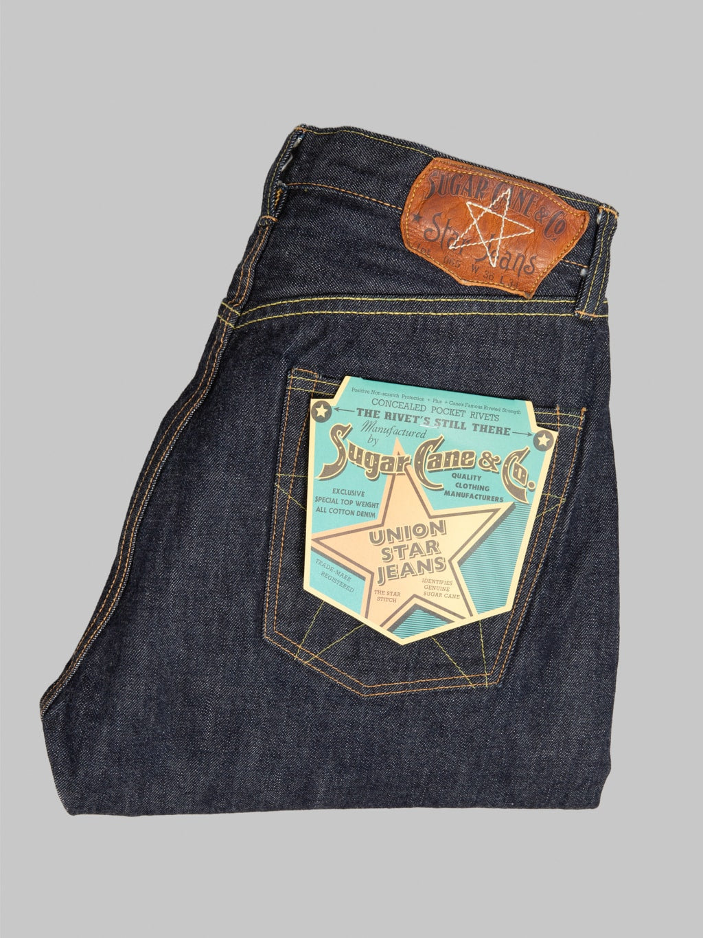 Sugar Cane SC40065 Union Star Denim 14.25oz Regular Straight Selvedge