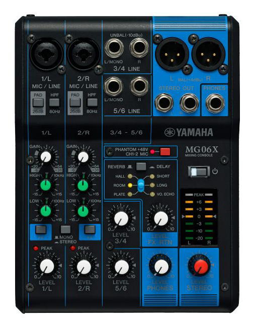 コンパクトミキサーYAMAHA MG06Xレンタル詳細 レントオール京都