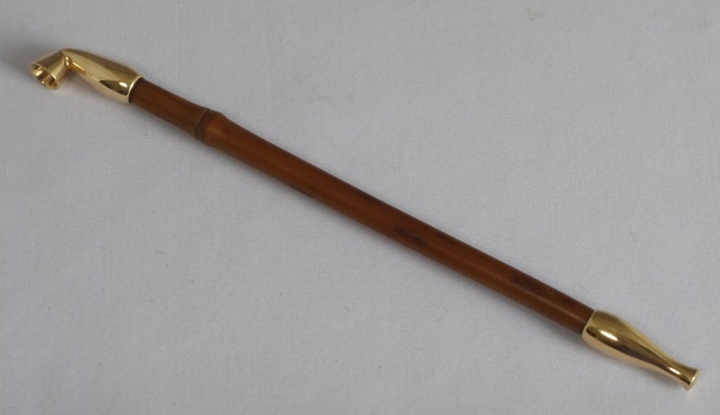 K18無垢 女物の煙管 明治〜大正期 刻印あり | 戦前日本のアンティーク