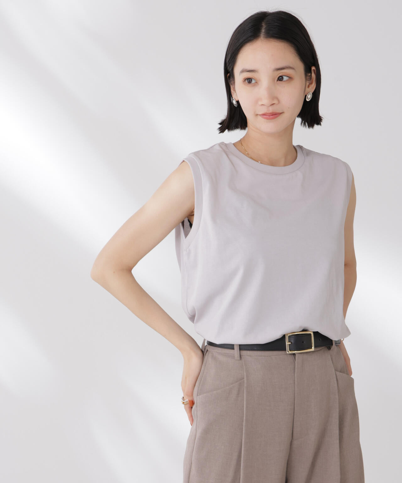 吸水速乾 抗菌 防臭ノースリーブ トップス