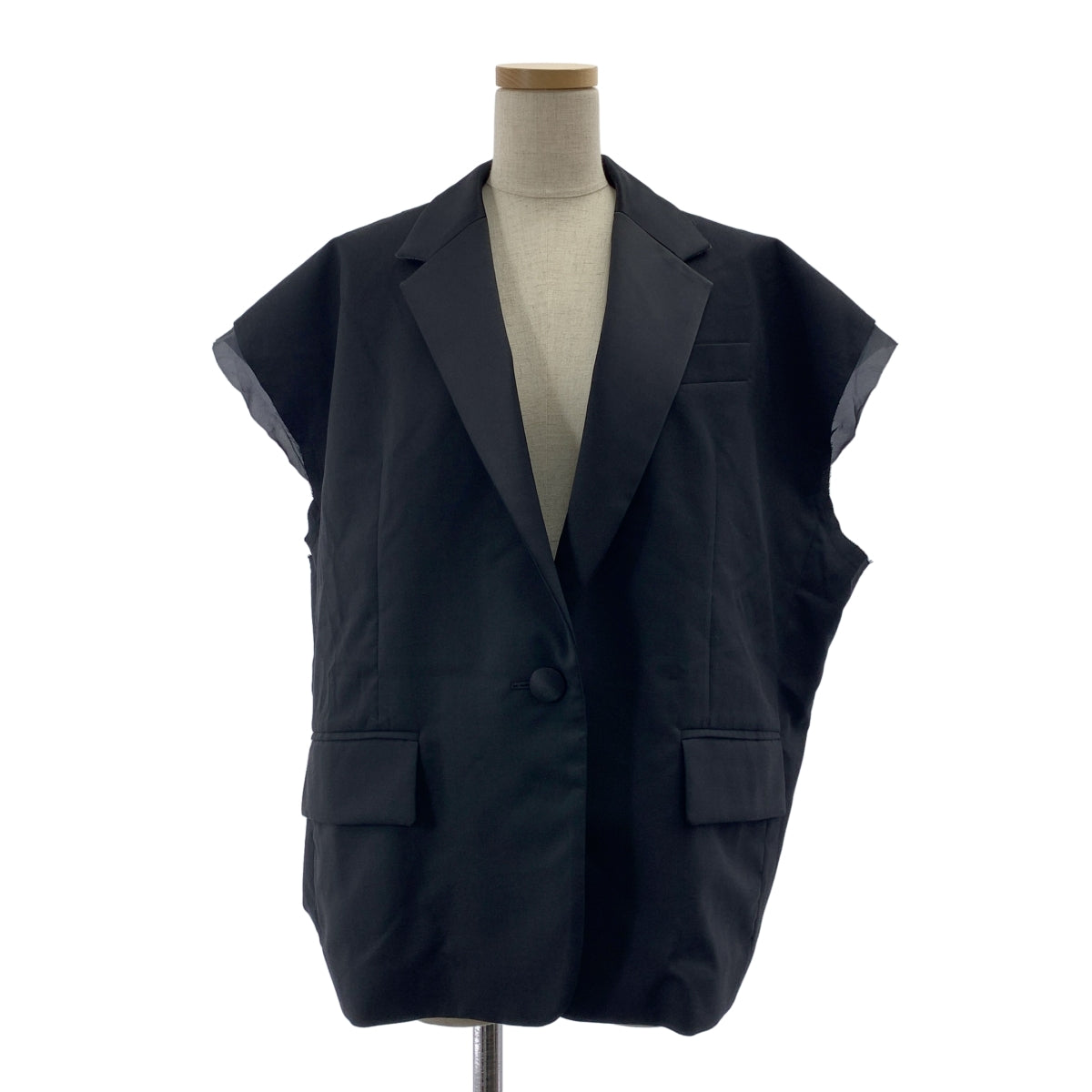 sacai / サカイ | Suiting Jacket / オーバーシルエット ジレ ベスト