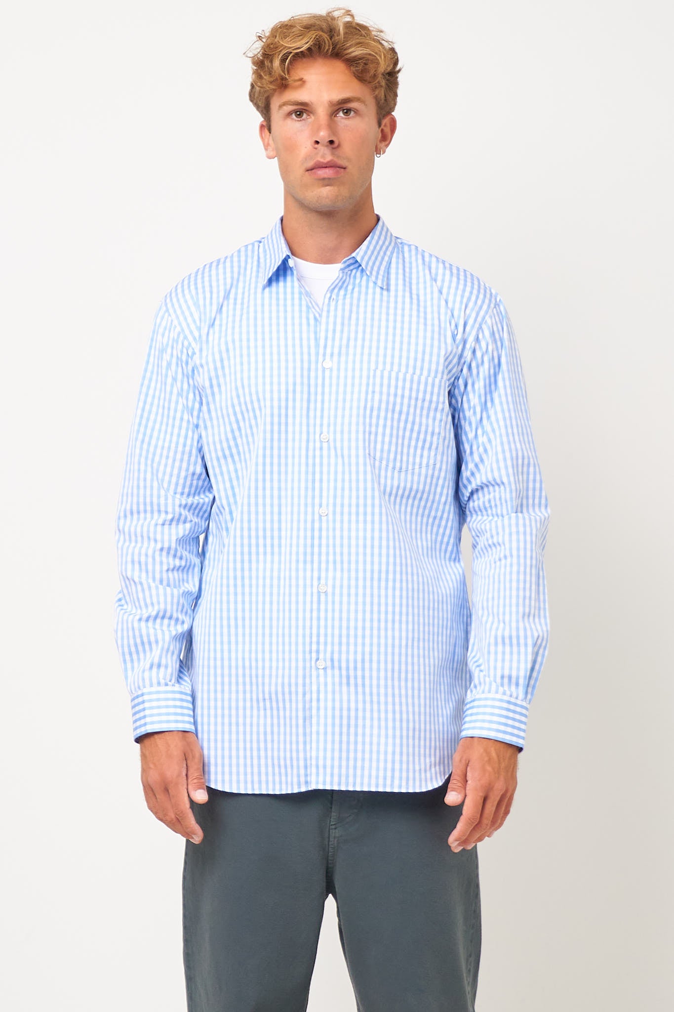 Comme des Garçons SHIRT - CDG Forever Shirt Light Blue/White Check