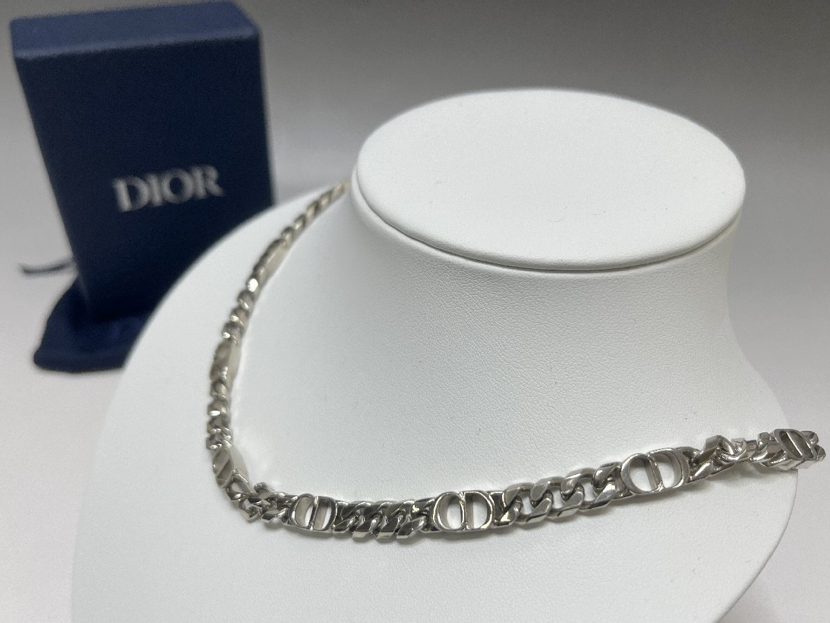 Dior ディオール CDアイコン チェーンネックレス シルバー 全長50cm