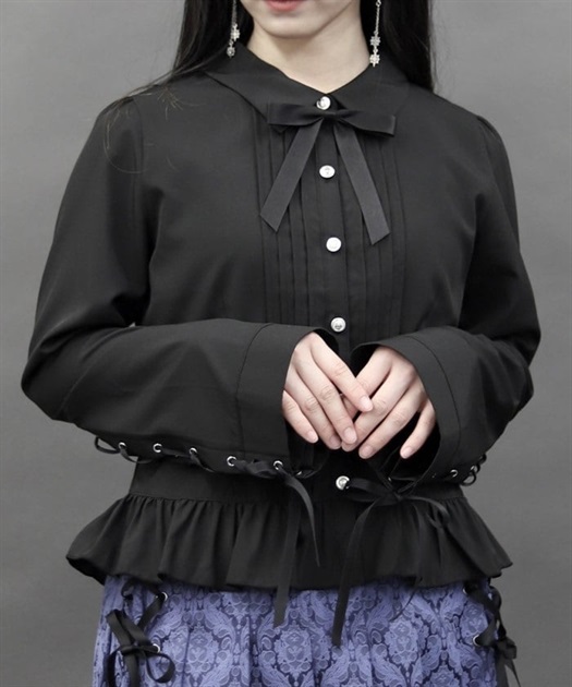 レースアップデザインブラウス | POETIQUE | axes femme online shop