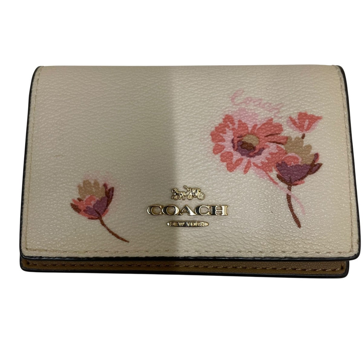 COACH(コーチ) 名刺入れ 花柄カードケース アイボリー｜【公式