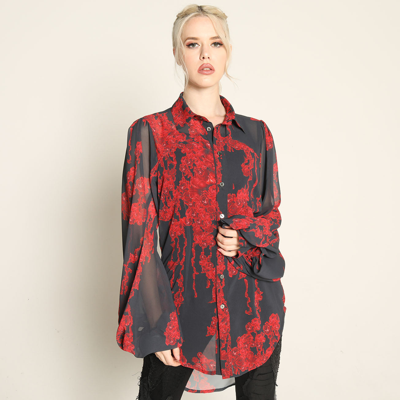 Bloody Rose Blouse – h.NAOTO WEBSHOP