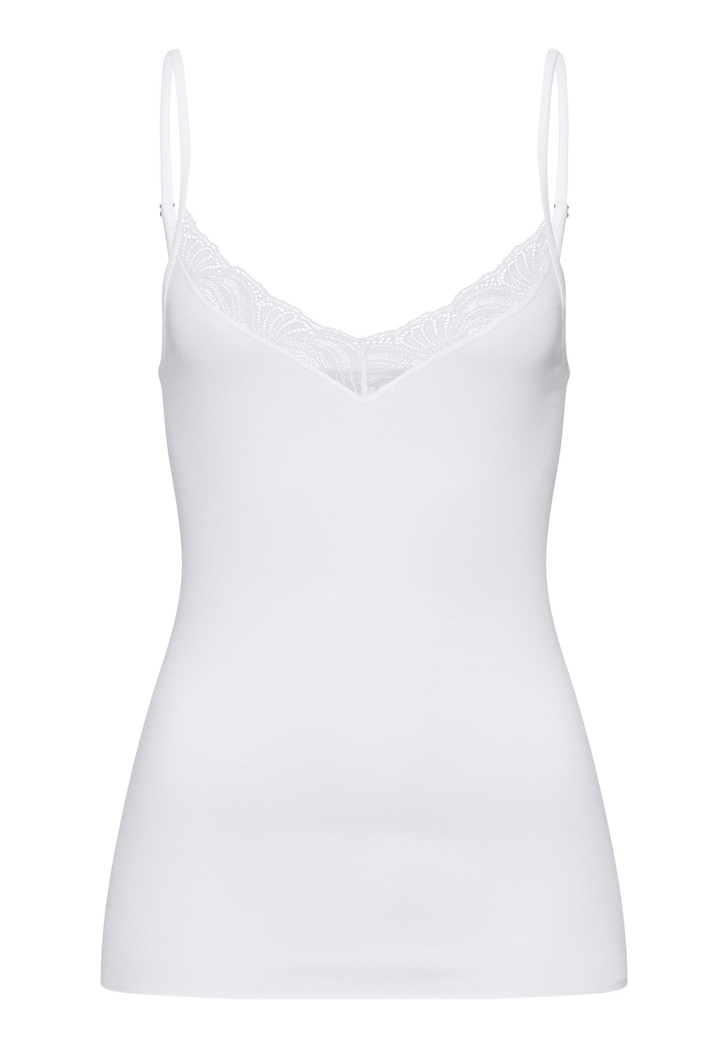 Cotton Delight Lace Trim Cotton Camisole | White 71836-101 – HANRO