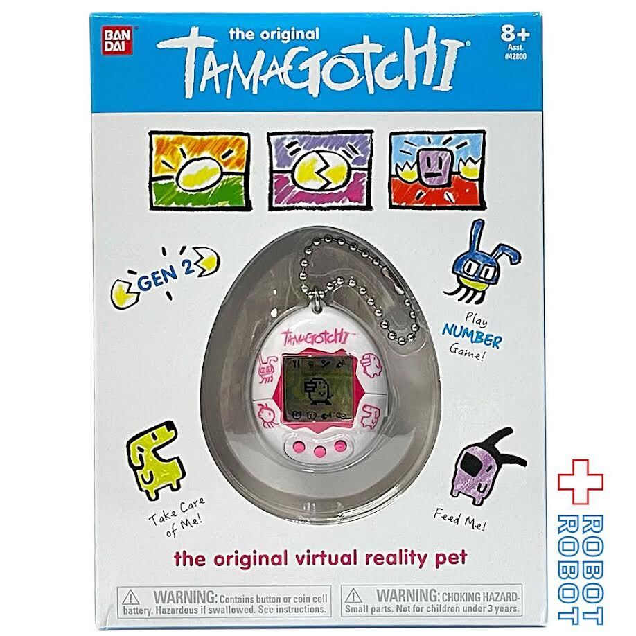 バンダイ US版 オリジナルたまごっち GEN #2 ホワイト and ピンク