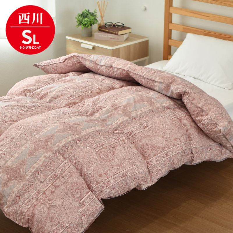 羽毛布団 西川 シングルサイズ ホワイトダウン85% 日本製 高品質 150