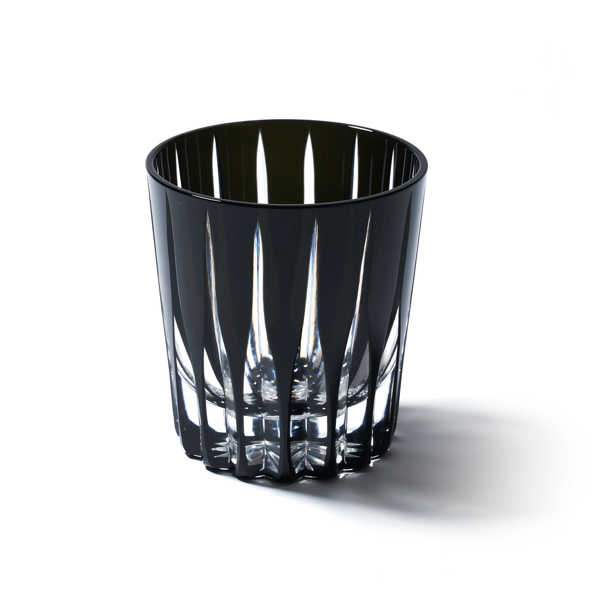 江戸切子 伝統工芸士 木村泰典 作 剣菱 オールドグラス 黒 ｜江戸切子