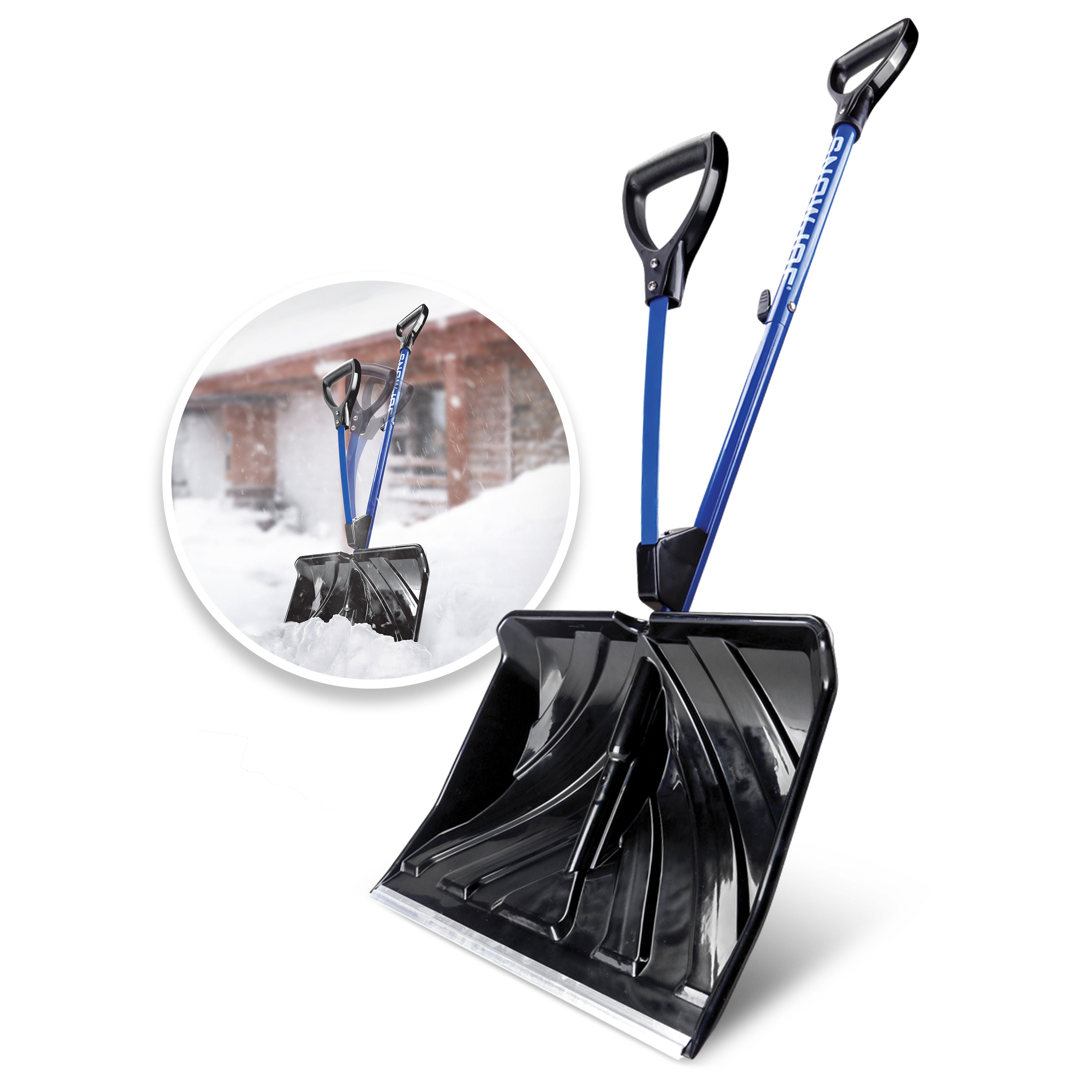 Snow Joe Shovelution Strain Reducing Snow Shovel w/ Spring-Assist