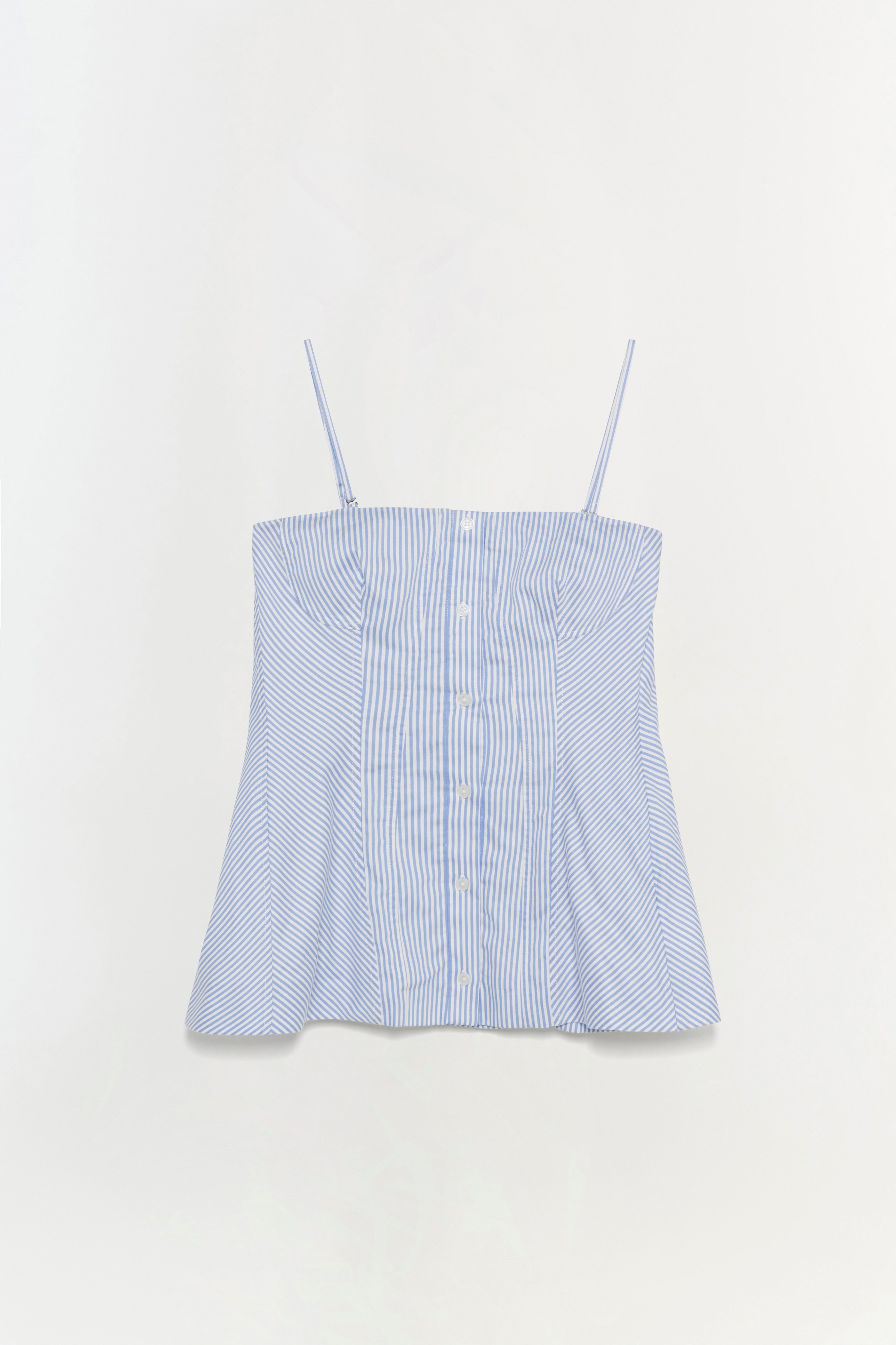 Vivvy Bustier Top - Blue Hydrangea Stripe | SIMKHAI