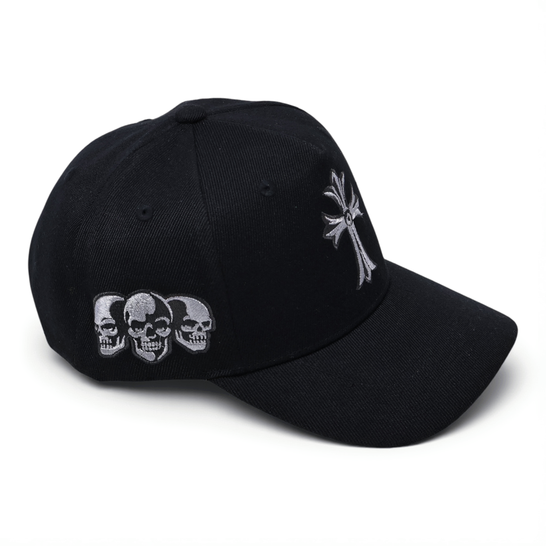 Chrome Hearts Inspired Baseball 5 Panel Adjustable Hat Cross Edgy
