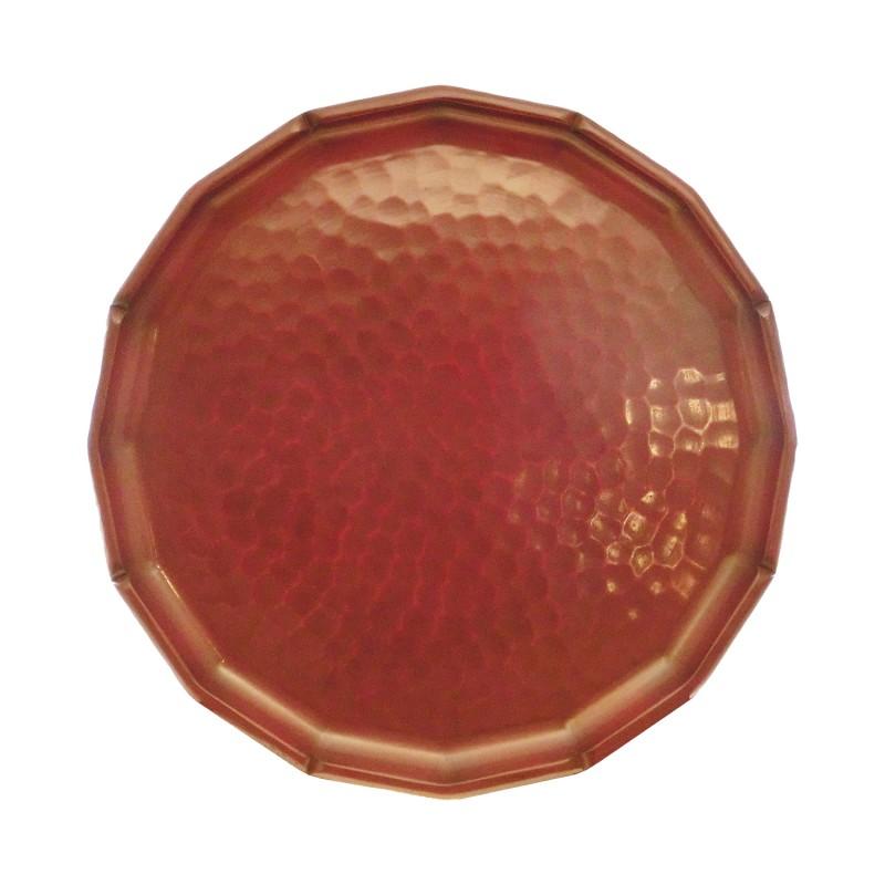 9寸輪花盆 スミ切刀痕 – 鎌倉彫 山水堂