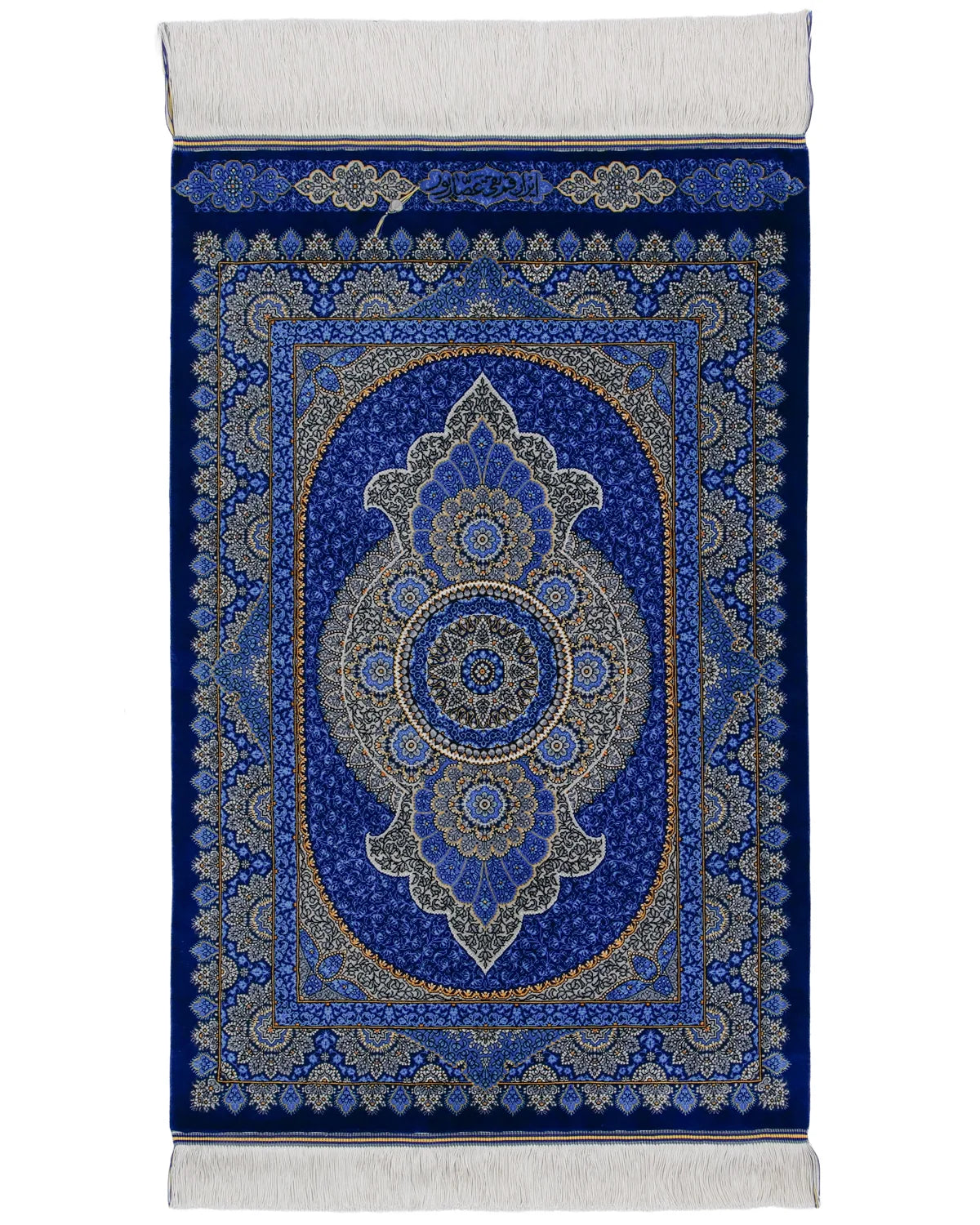 ペルシャ絨毯 クム産 アサプール工房 シルク 約60cm x 92cm｜SATHI RUGS