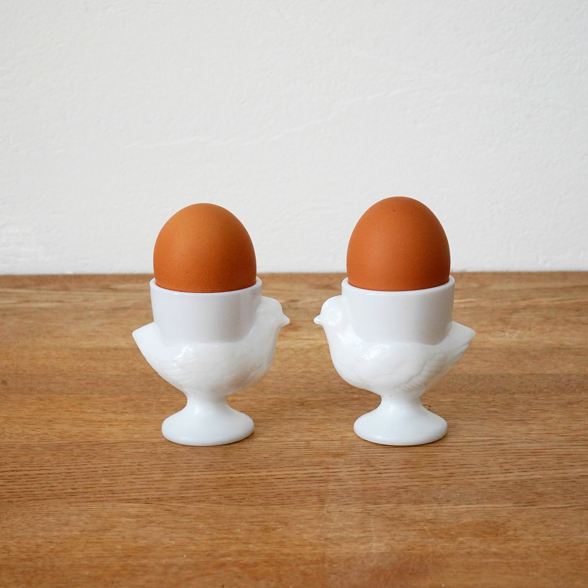 French Vintage Pair Egg Stand / フランス製ミルクガラス・エッグ
