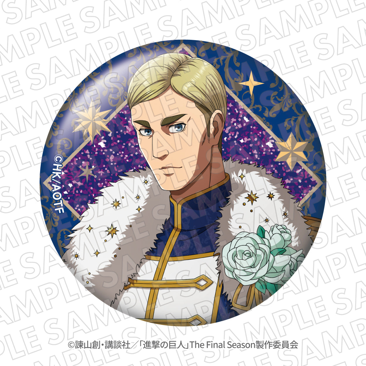 進撃の巨人』エスクリコラボ第三弾 グリッター缶バッジ エルヴィン