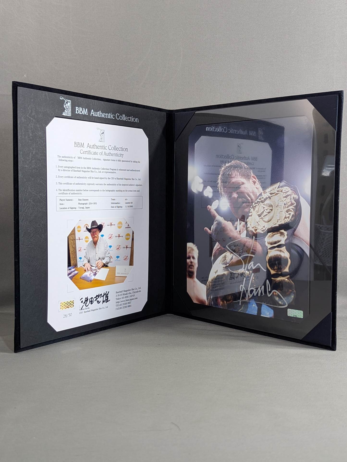 ☆28/50 BBM Authentic Collection☆ スタン・ハンセン 直筆サイン入り