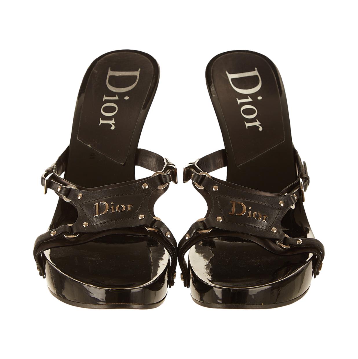 Dior Black Bondage Heels – Treasures of NYC