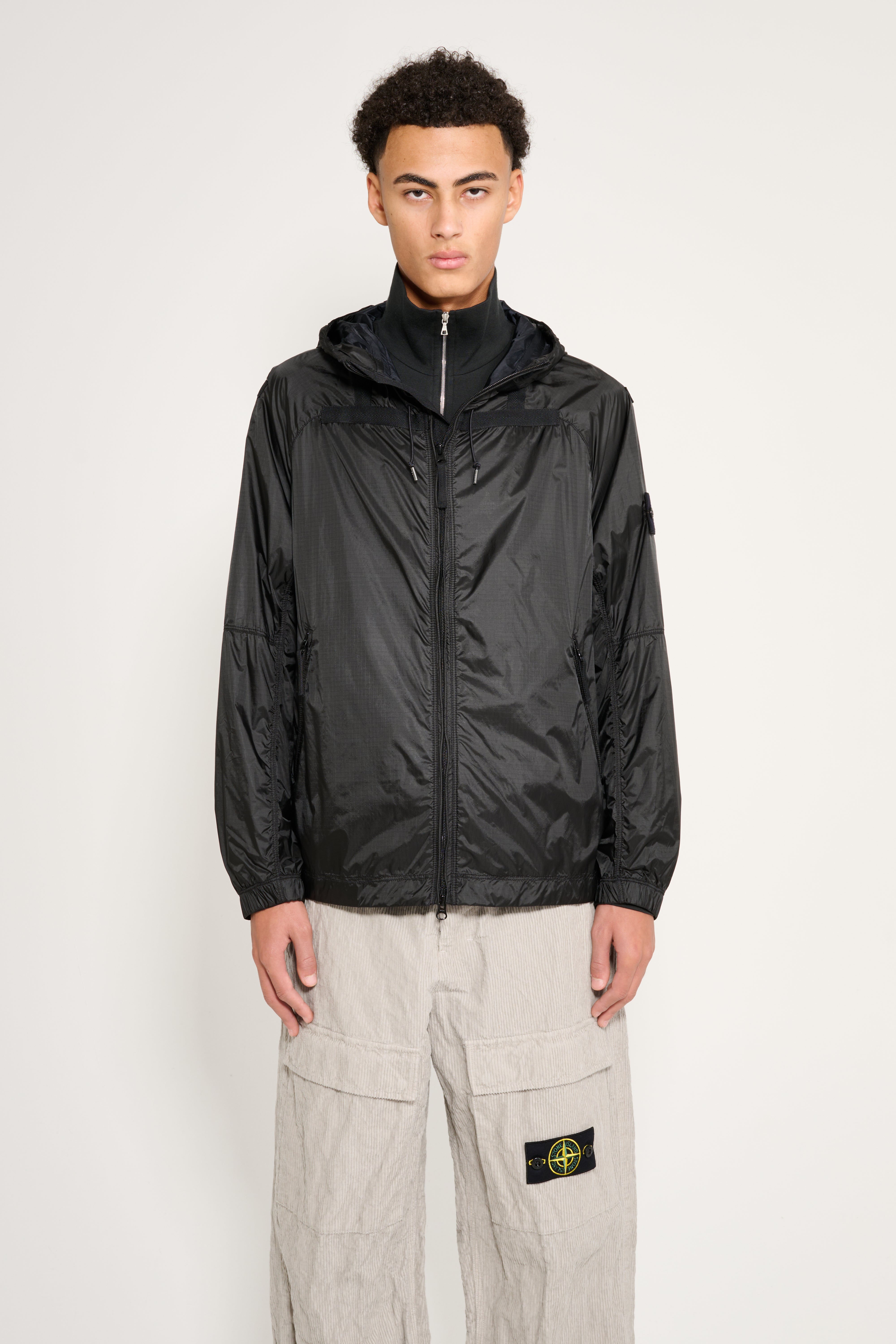 Stone Island Ripstop Light Hooded Jacket Lead Grey – Très Bien