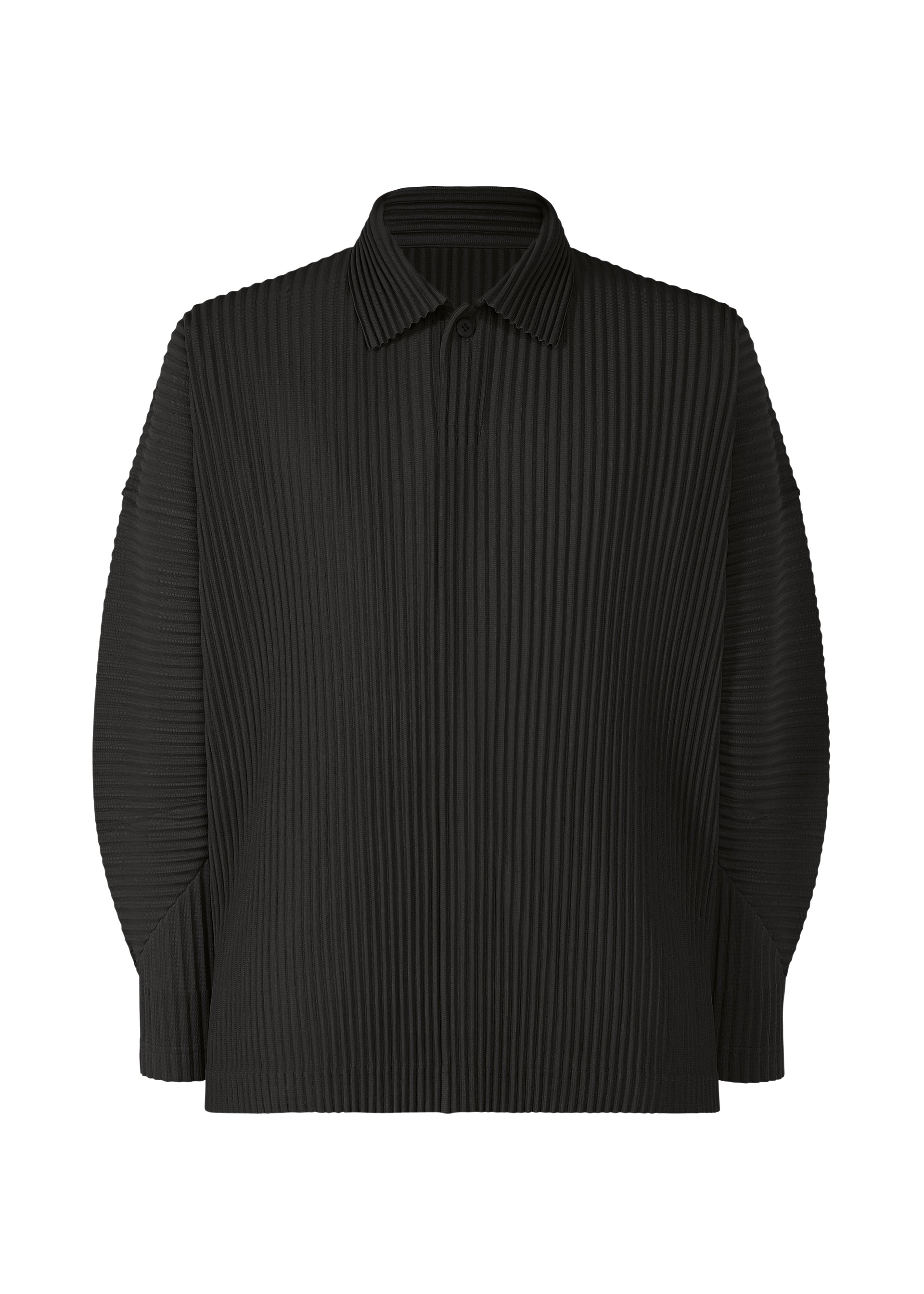 MC OCTOBER Open Collar Shirt Black – The official ISSEY MIYAKE