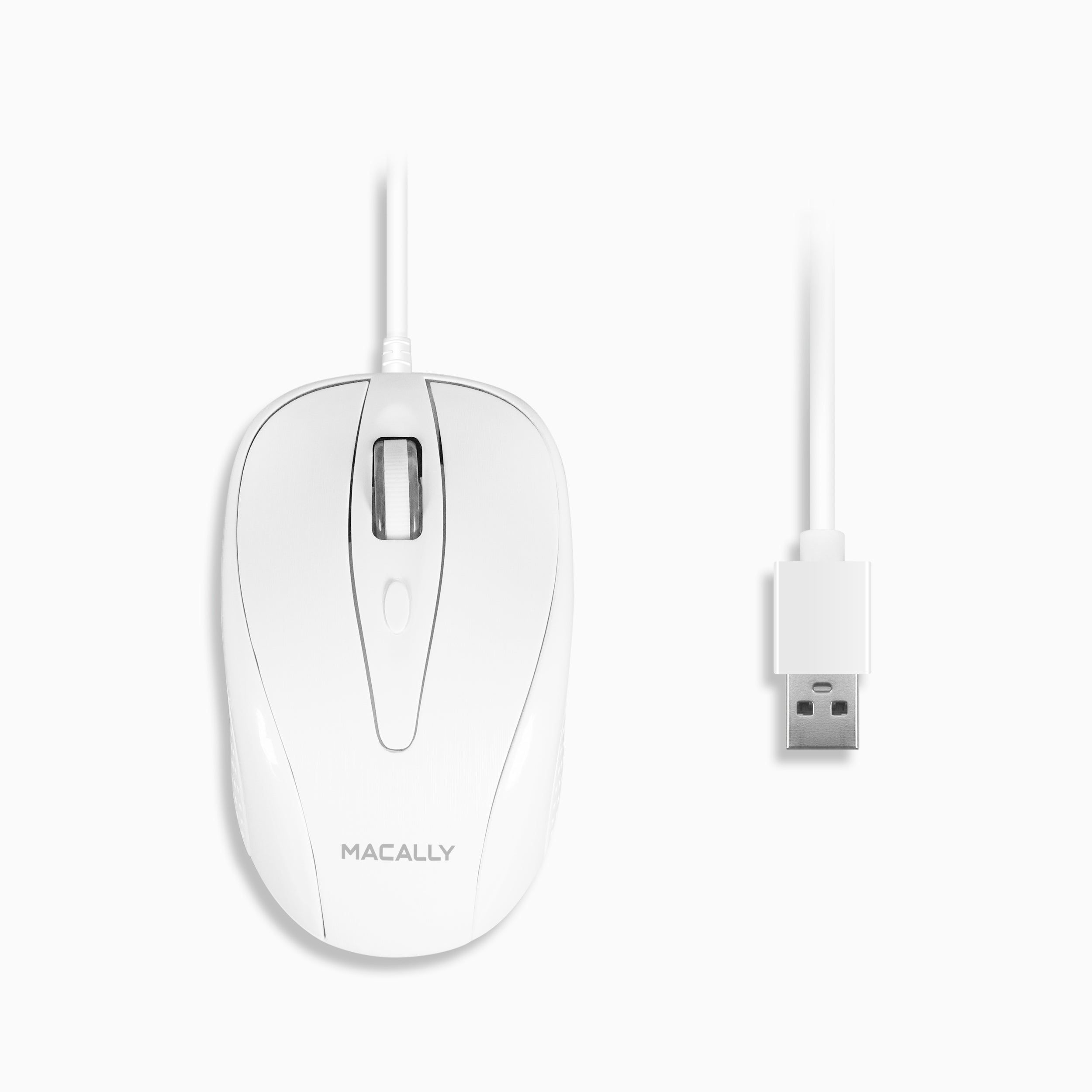Mac Wired Mouse with 3 Buttons & Scroll - Macally
